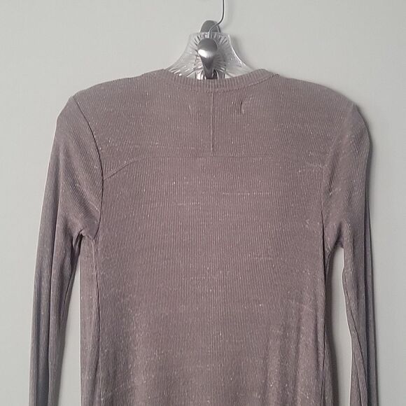 NWT Free People Long Brown Taupe Ribbed Up Maxi Cardigan Duster Pockets Sweater - Picture 11 of 15